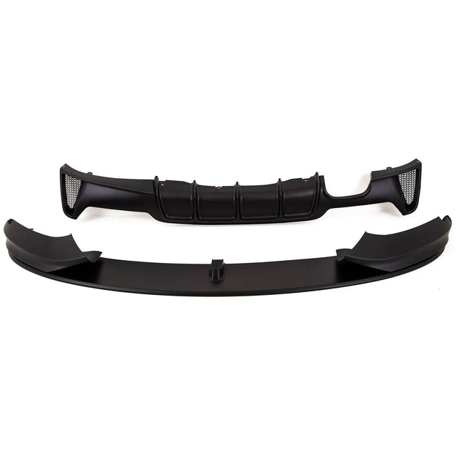Fits BMW 5 Series F32 F33 F36 Body Kit Front Lip Diffuser Spoiler Side Skirt Mat Black - image 2