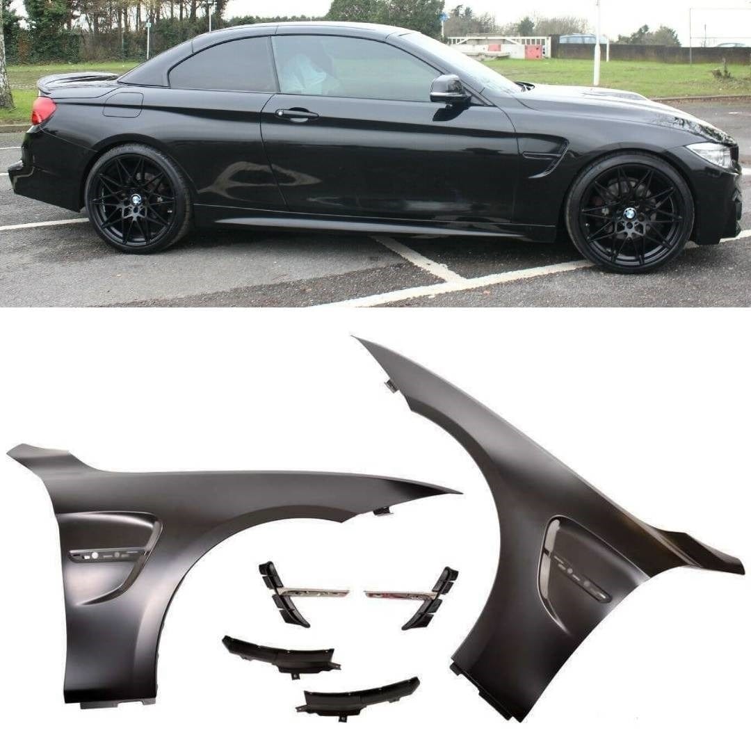 BM5220 BMW 4 Series F32 F33 F36 Front Wing M4 Style Fender Pair Left & Right Primed New