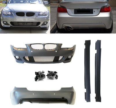 Fits BMW 5 E60 LCI M Sport Style Full Body Kit Front Rear Bumper Side Skirt Fog Lights - tradevehicleparts.co.uk