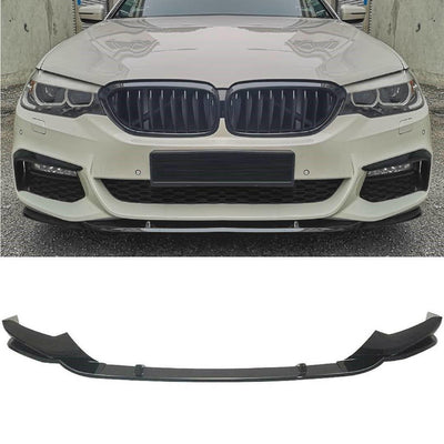 Fits BMW 5 Series G30 G31 Front Splitter Lip Spoiler Diffuser M Performance Style Gloss Black - tradevehicleparts.co.uk
