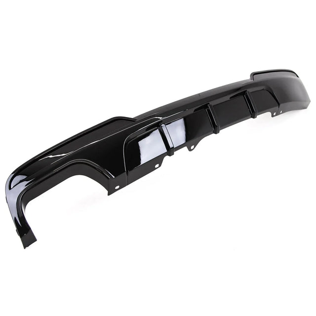 Fits BMW 5 Srs F10 F11 Rear Bumper Diffuser Splitter Twin Gloss Black - image 4