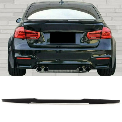 Fits BMW 3 Series F30 F80 M3 Rear Trunk Boot Lip Spoiler M4 V Style Gloss Black - tradevehicleparts.co.uk