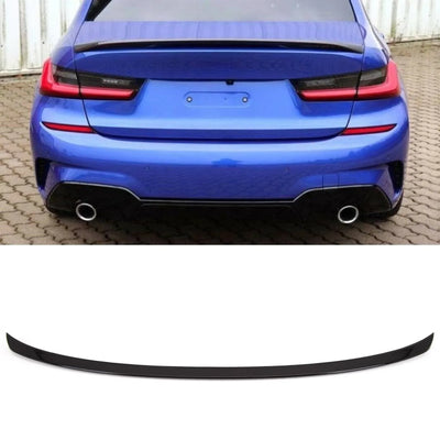 Fits BMW 3 Series G20 G80 M3 Rear Trunk Boot Lip Spoiler M Performance Style Sport Gloss Black - tradevehicleparts.co.uk