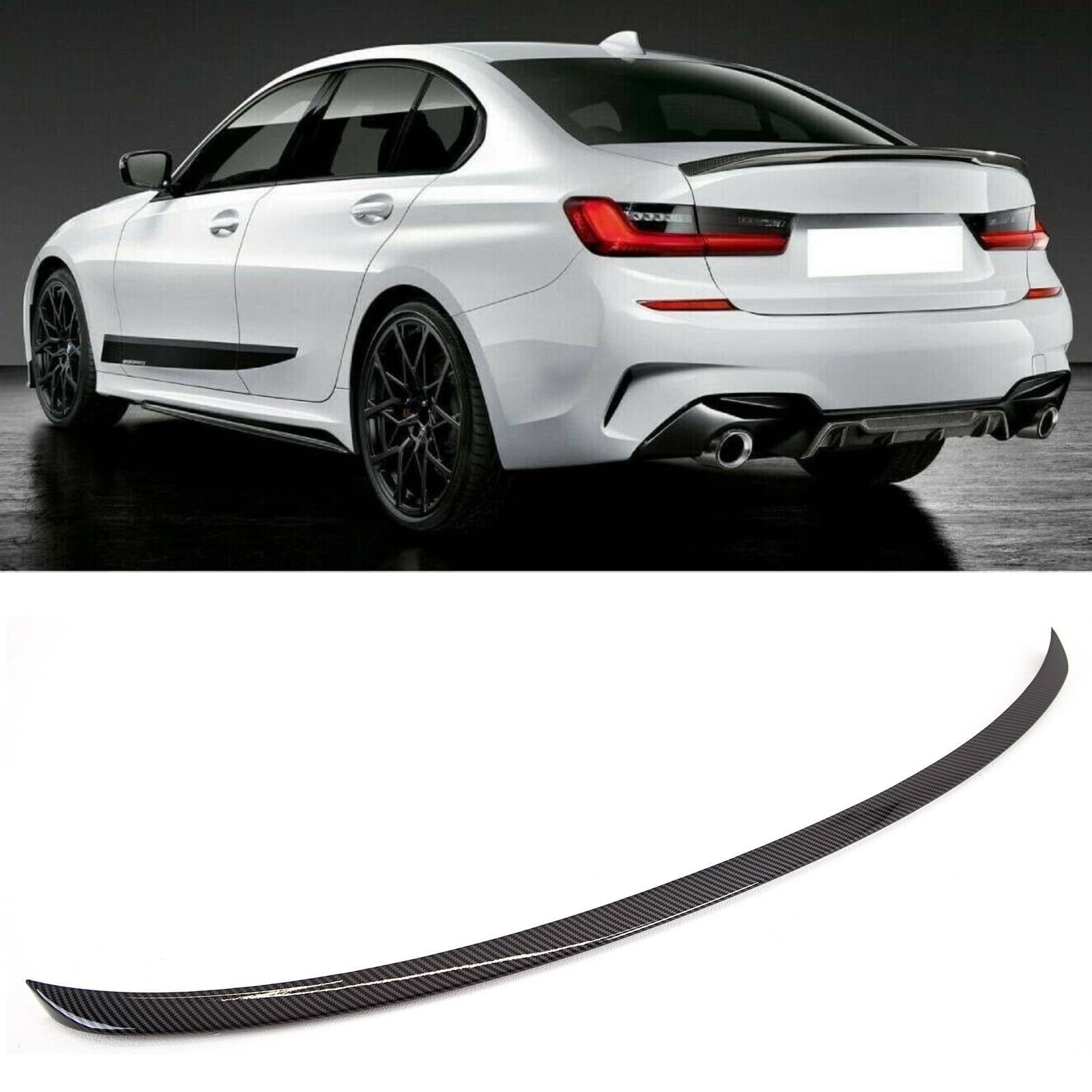 BM5245 BMW 3 Series G20 M Performance Rear Trunk Boot Lip Spoiler Carbon Fiber Look