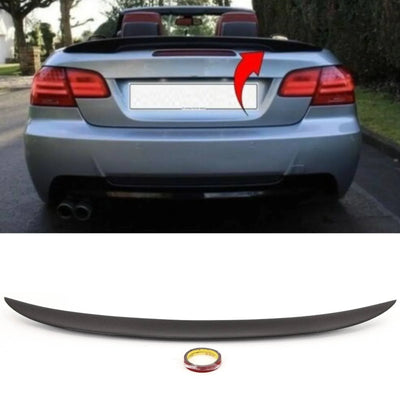 Fits BMW 3 Series E93 M3 Real Carbon Fibre Boot Lip Spoiler M Performance Style - tradevehicleparts.co.uk