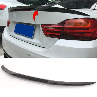 Fits BMW 4 Series F33 F83 Real Carbon Fibre Trunk Boot Lip Spoiler M4 V Style - tradevehicleparts.co.uk