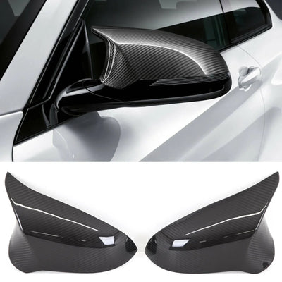 Fits BMW M3 F80 M4 F82 F83 M2 F87 Real Carbon Fibre Door Wing Mirror Cap Covers Pair RHD - tradevehicleparts.co.uk