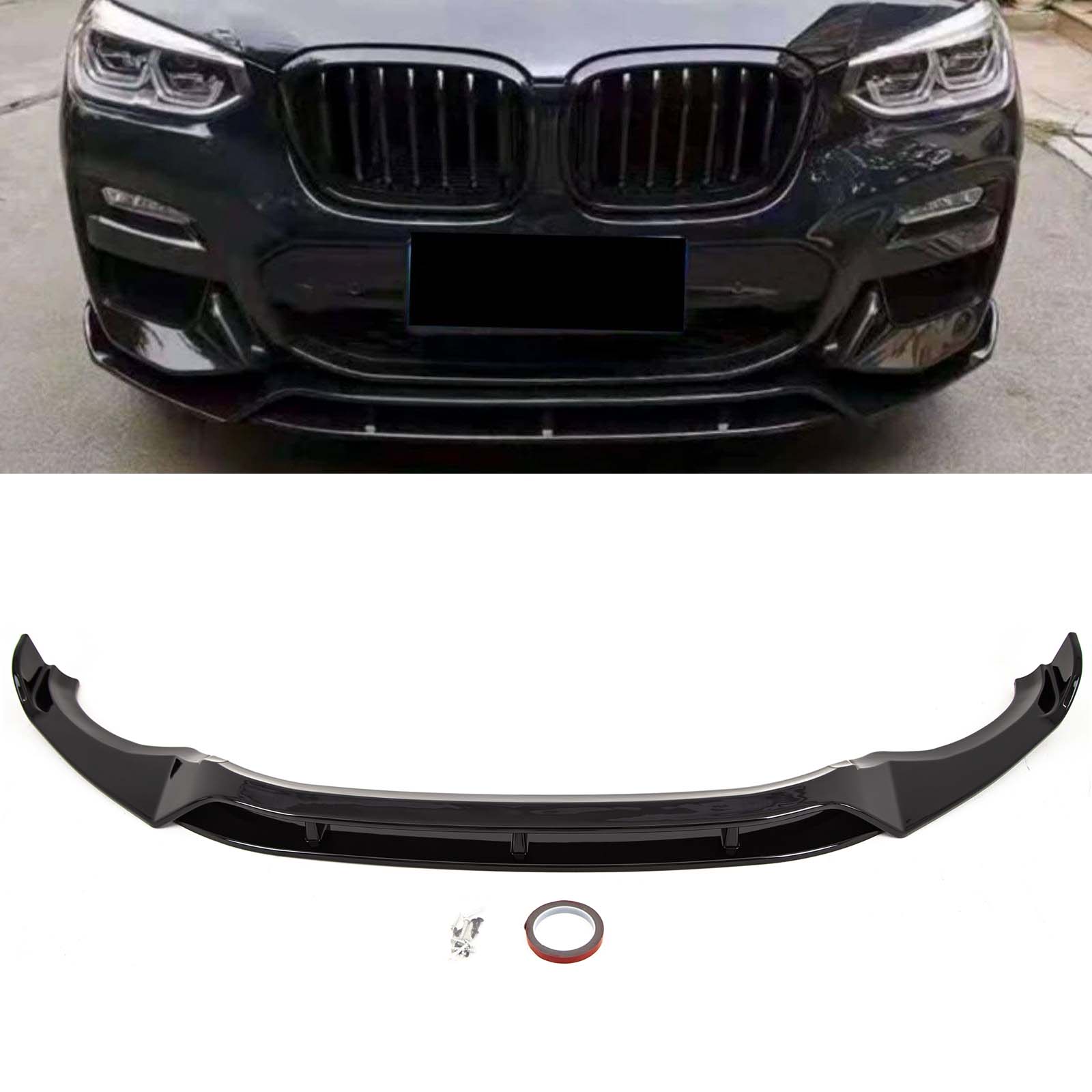 BM5290 BMW X3 G01 X4 G02 2018- Front Lip Splitter Spoiler M Performance Style Gloss Black
