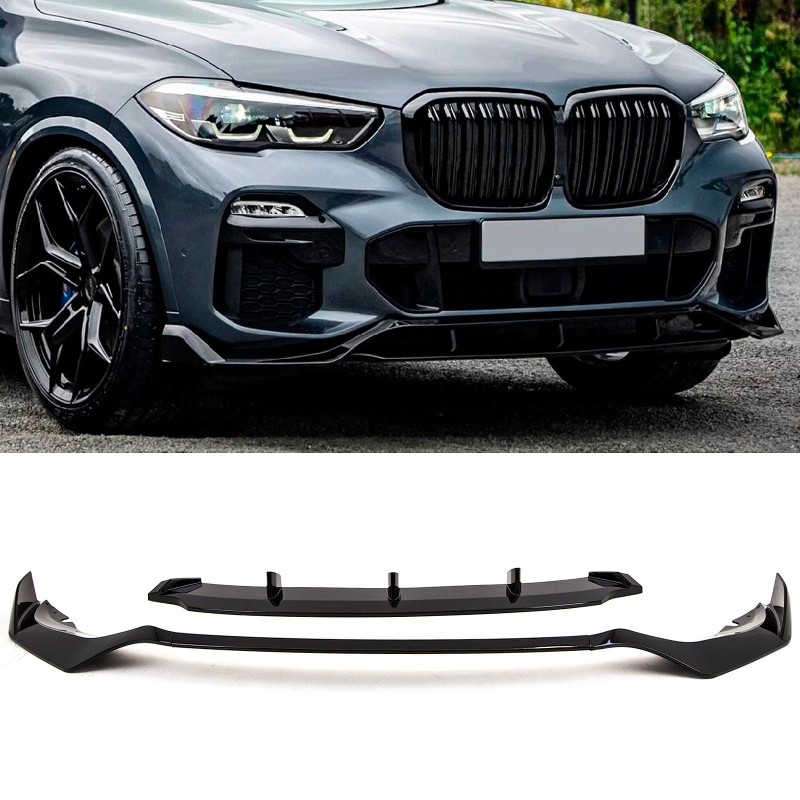 BM5295 BMW X5 G05 2019- Front Lip Splitter Spoiler M Performance Style Gloss Black