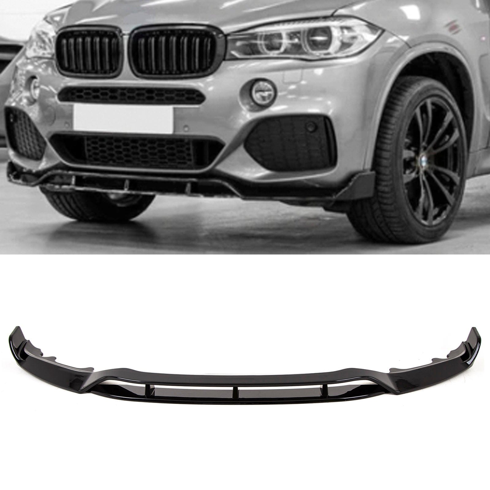 BM5296 BMW X5 F15 2013-2018 Front Lip Splitter Spoiler G05 M Performance Style Gloss Black