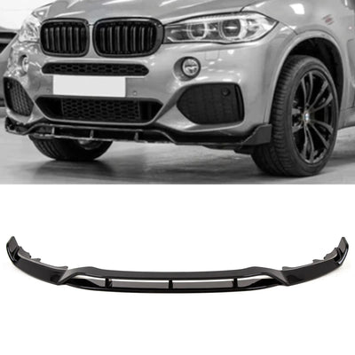 Fits BMW X5 F15 2013-2018 Front Lip Splitter Spoiler G05 M Performance Style Gloss Black - tradevehicleparts.co.uk