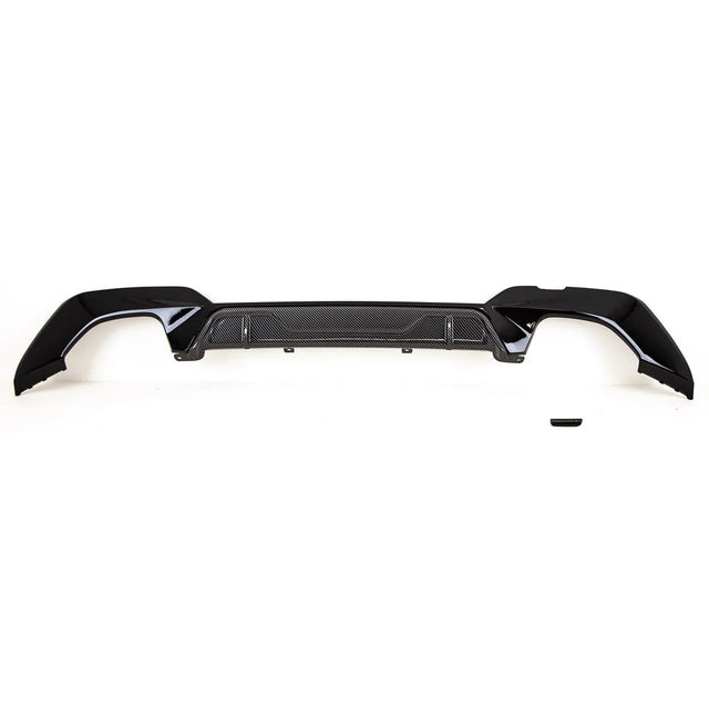 Fits BMW 3 Series G20 G21 2019-2022 Rear Diffuser Quad Exhaust Gloss Black & Carbon Look - image 2