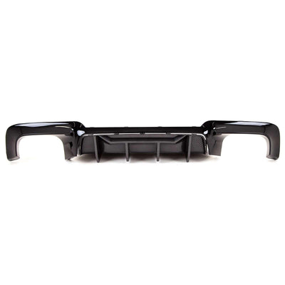 Fits BMW 5 Series F10 F11 2010-2016 Rear Bumper Quad Diffuser Valance M5 Style Carbon Look & Gloss Black - tradevehicleparts.co.uk