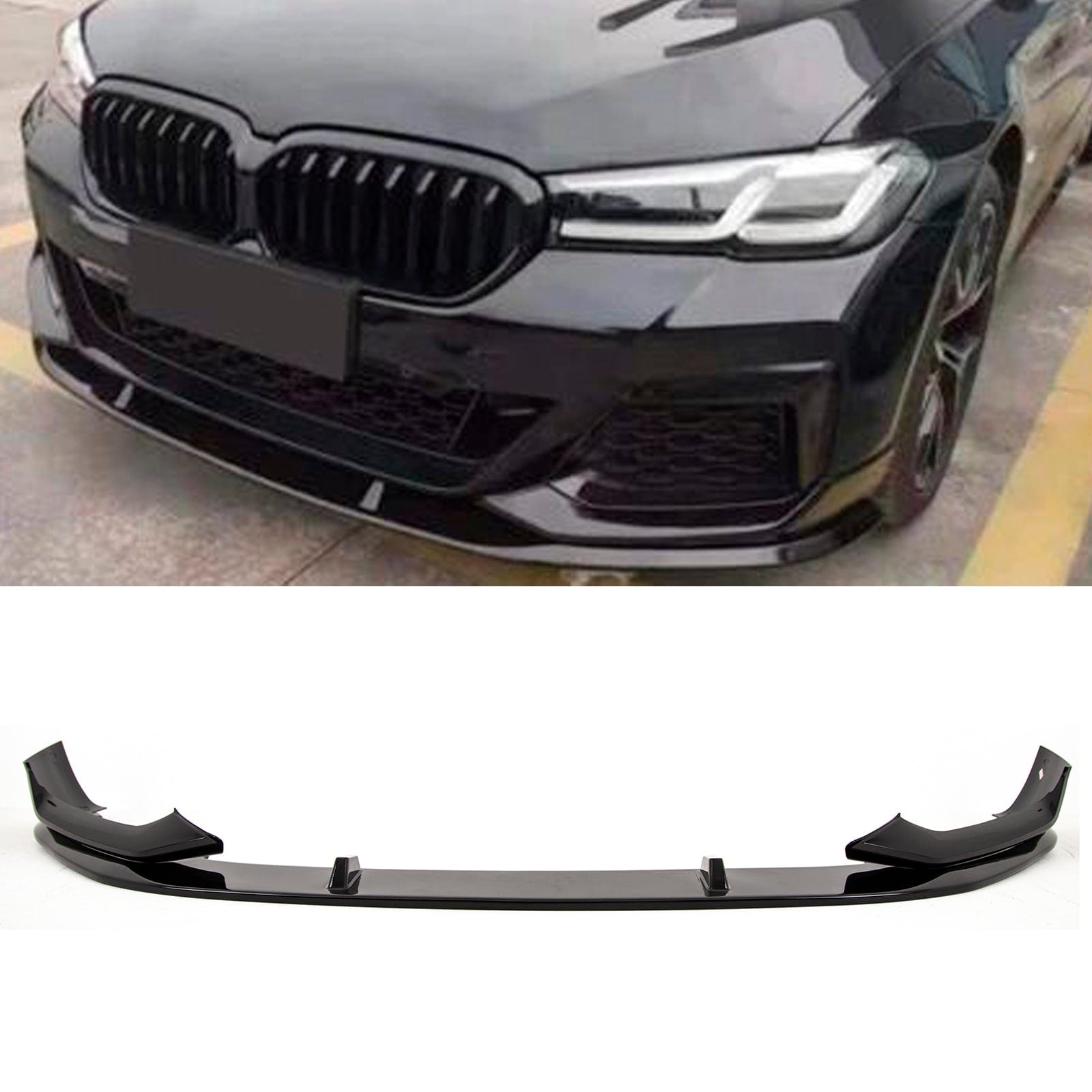 BM5325 BMW 5 Series G30 G31 Facelift 2020- Front Lip Splitter Spoiler M Performance Style Gloss Black