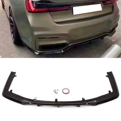 Fits BMW 7 Series G11 G12 Facelift 2019- Rear Bumper Diffuser Spoiler M Performance Style Gloss Black - tradevehicleparts.co.uk