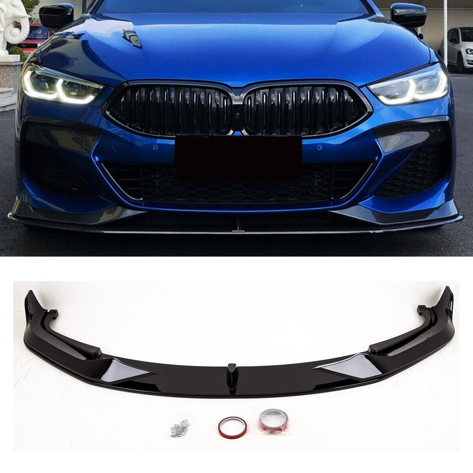 BM5331 BMW 8 Series G14 G15 G16 2018- Front Lip Splitter Spoiler AC Schnitzer Gloss Black