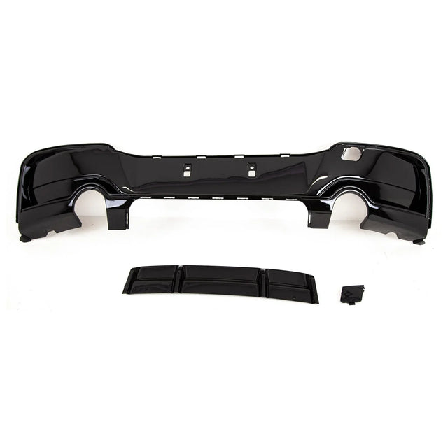 Fits BMW 1 Series F20 F21 Pre-Facelift 2011-2015 Rear Bumper Diffuser Dual Exhaust Gloss Black - image 2