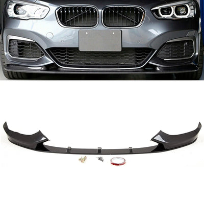 Fits BMW 1 Series F20 F21 Facelift 2015-2019 Front Splitter M Performance Style Carbon Look - tradevehicleparts.co.uk