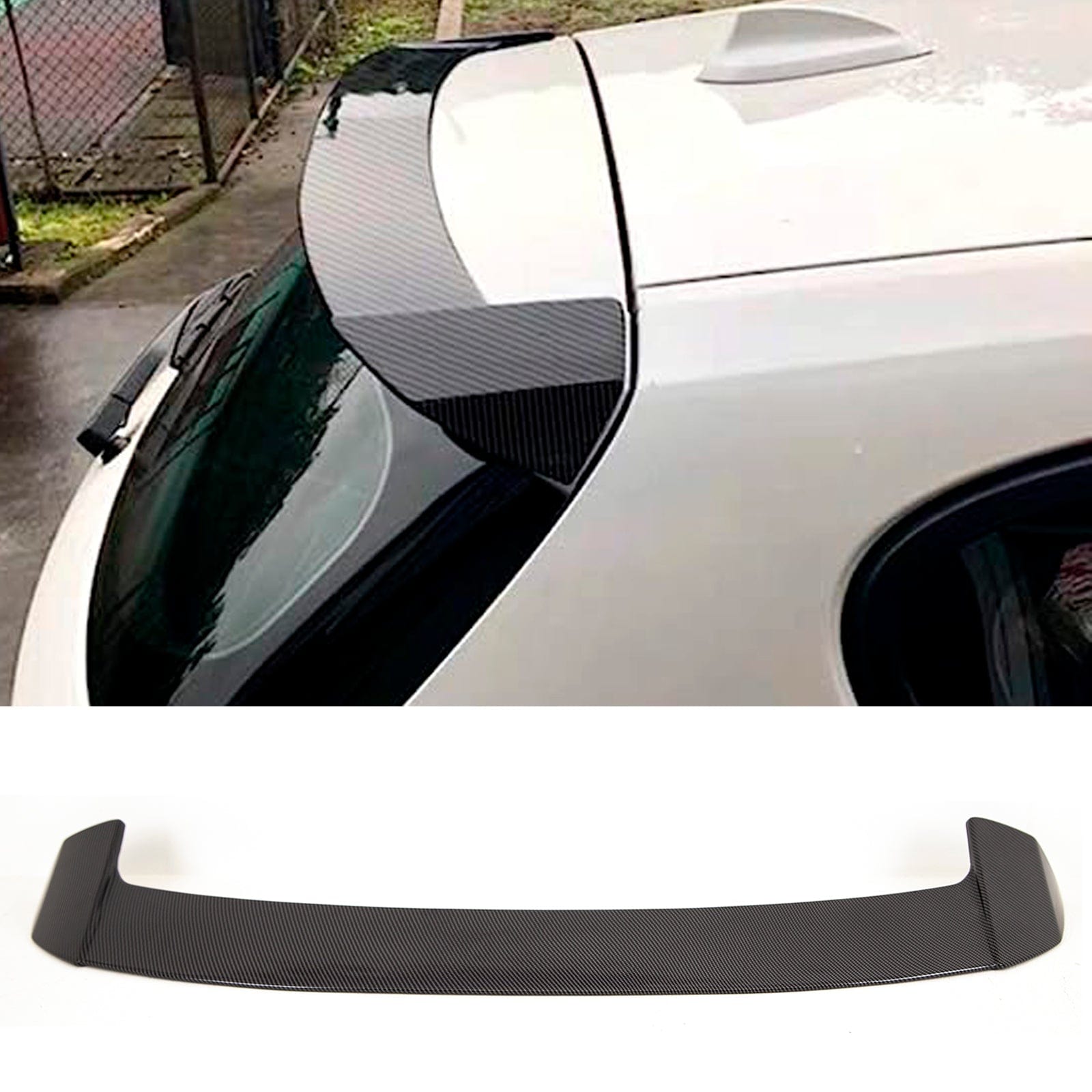 BM5358 BMW 1 Series F20 F21 2011-2019 Rear Roof Boot Lip Spoiler M Performance Style Carbon Look