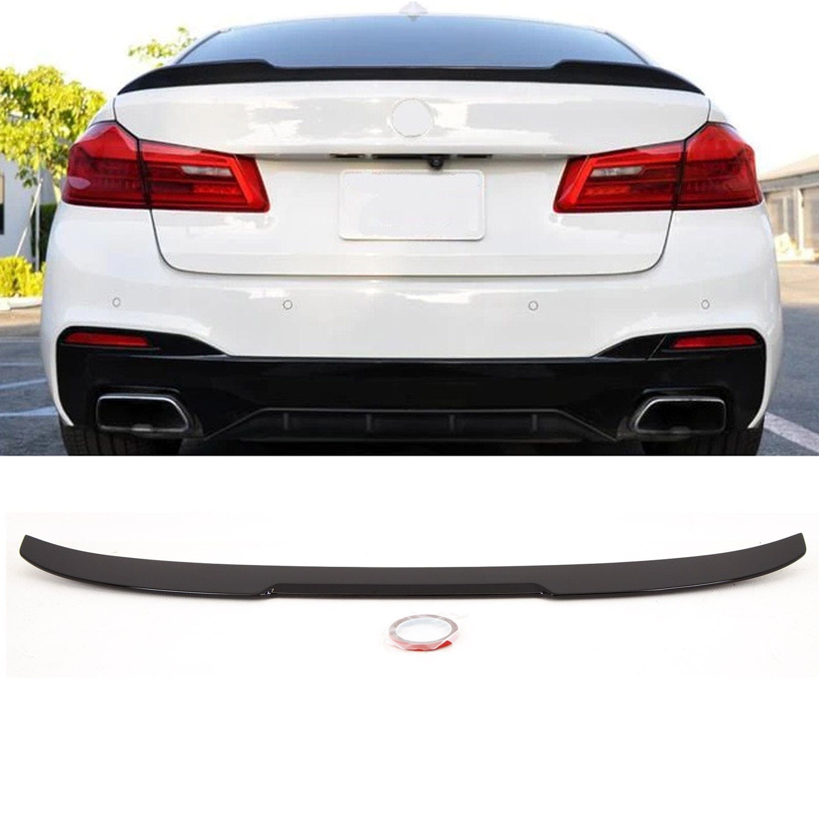 BM5371 BMW 5 Series G30 M5 F90 2017- Rear Trunk Boot Lip Spoiler CS Style Gloss Black