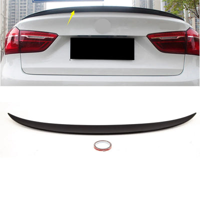 Fits BMW X6 F16 X6M F86 2014-2019 Rear Trunk Boot Lip Spoiler M Performance A Style Gloss Black - tradevehicleparts.co.uk