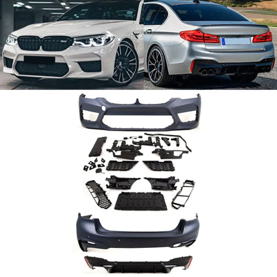 Fits BMW 5 Series G30 2017-2020 Full Body Kit Bumper Grilles Diffuser M5 Style Primed - tradevehicleparts.co.uk