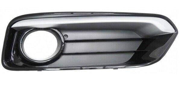 Fits BMW 1 Srs F20 2015- Front Bumper Fog Grille Black W/ Fog Lamp Hole & Chrome Moulding Closed Type Driver Side - image 2