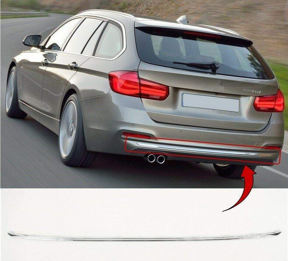 BMW 3 Series F30/F31 2015-2019 Rear Bumper Moulding Chrome Luxury Line