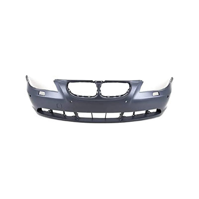 Fits BMW 5 E60 2003-2007 Front Bumper With Pdc W/Washer Hole Not M Sport Or M5 Models Primed - tradevehicleparts.co.uk