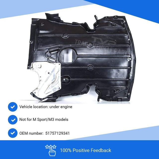 Fits BMW E90 2005-2012 Engine Cover Undertray Rear Section With Aluminium Pad Not M3 & M Sport Models For Petrol Only - image 3