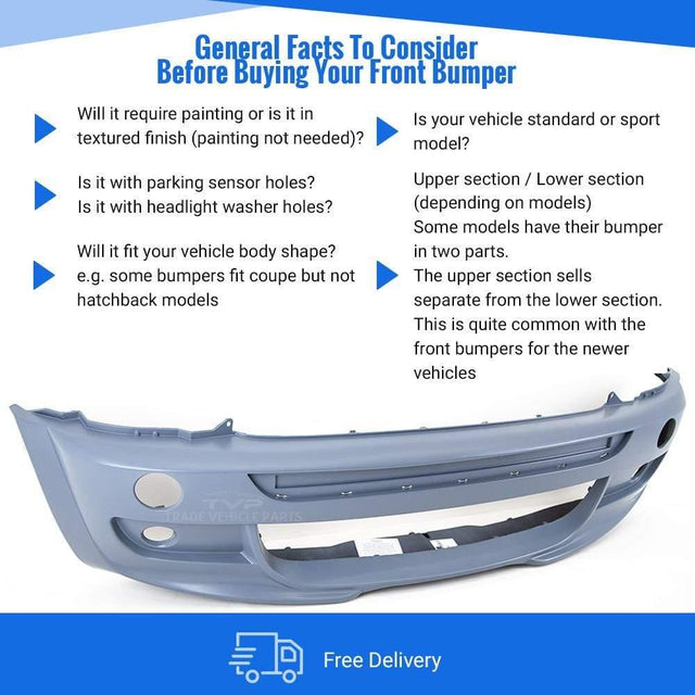 Fits BMW Mini Aero/JCW John Cooper Works R50 R52 R53 2001-2008 Front Bumper Primed - image 4