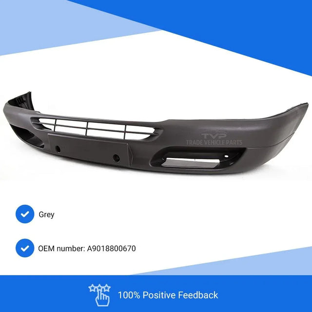 Fits Mercedes Sprinter 2000-2006 Front Bumper Grey No Pdc Or Washer Holes - image 3