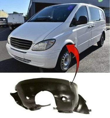 Fits Mercedes Vito 2003-2010 Front Wing Arch Liner Splash Guard Left Side Complete - tradevehicleparts.co.uk