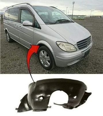 Fits Mercedes Viano 2004-2010 Front Wing Arch Liner Splash Guard Driver Side Complete - tradevehicleparts.co.uk