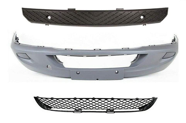 Fits Mercedes Sprinter 2006-2013 Front Bumper Gray Kit Centre Grille & Steper Grille - image 2