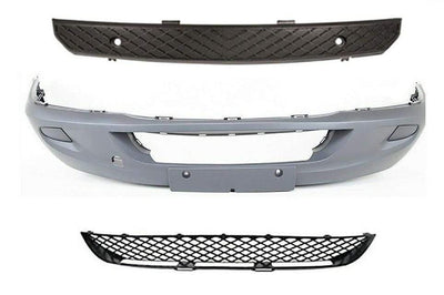 Fits Mercedes Sprinter 2006-2013 Front Bumper Gray Kit Centre Grille & Steper Grille - tradevehicleparts.co.uk