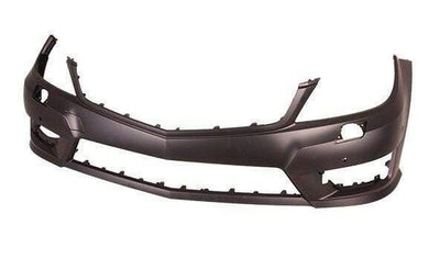 Fits Mercedes C-Class W204 Saloon 2011-2014 Front Bumper Primed W/ Washer And Pdc Amg - tradevehicleparts.co.uk