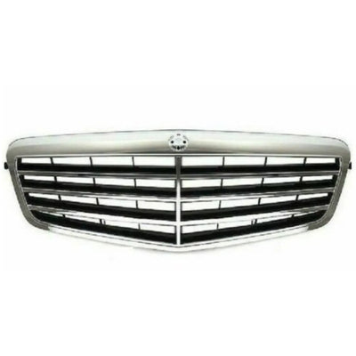 Fits Mercedes E-Class W212 2009-2013 Front Main Centre Grille Gray Chrome - tradevehicleparts.co.uk