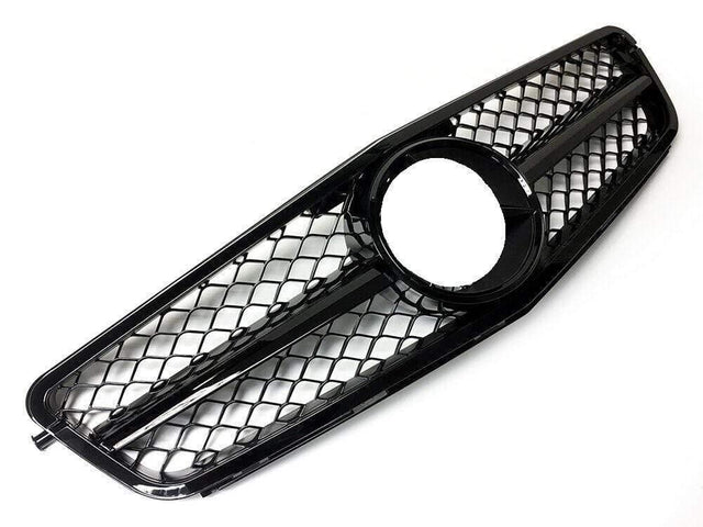 Fits Mercedes C-Class C204 W204 S204 2007-2014 Front Main Grille Gloss Black Sport Look Without Badge - image 2