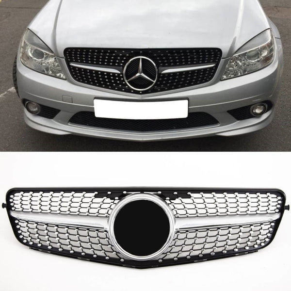 Mercedes C-Class C204 W204 S204 2007-2014 Front Main Grille Gloss Blac –