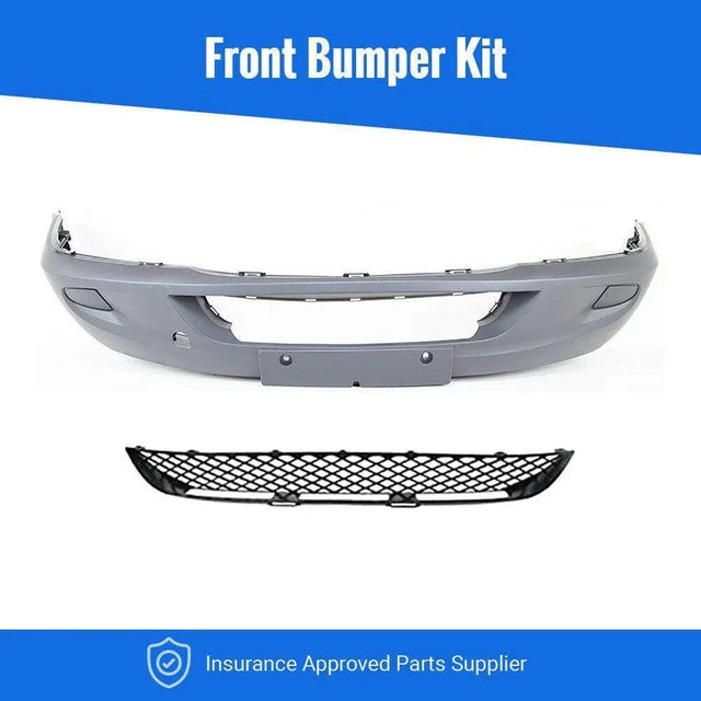 Fits Mercedes Sprinter 2006-2013 Front Bumper Kit With Grille Gray No Fog Holes - image 3
