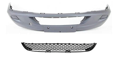 Fits Mercedes Sprinter 2006-2013 Front Bumper Kit With Grille Gray No Fog Holes - tradevehicleparts.co.uk