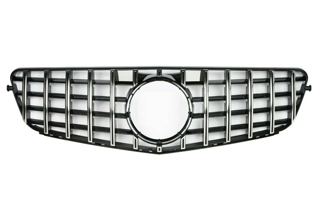 Fits Mercedes C Class W204 2007-2014 Front Bumper Grille Black & Chrome Sport - image 2