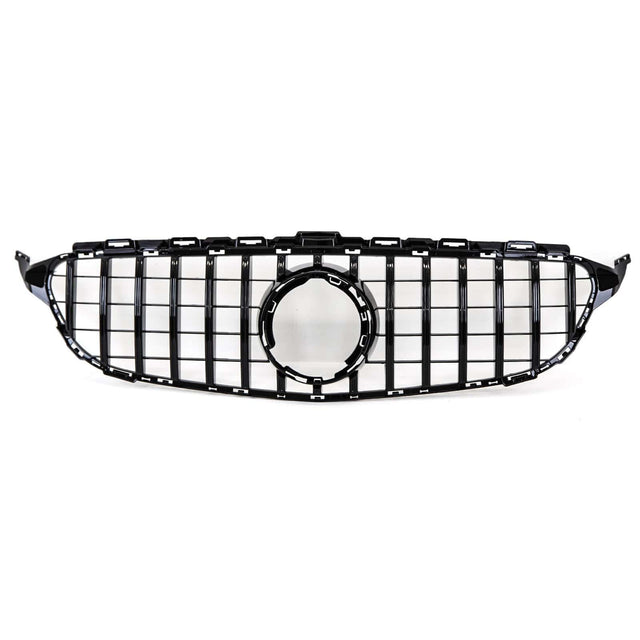Fits Mercedes C Class W205 2018-2021 Front Bumper Grille Gloss Black Sport - image 2