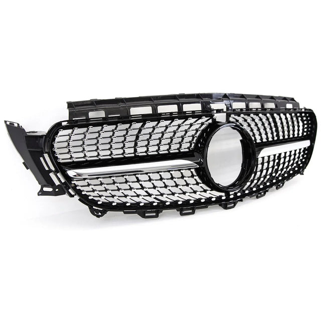 Fits Mercedes E Class W213 S213 C238 A238 2016-2020 Front Bumper Grille Sport Gloss Black With Chrome Trim & Pins - image 3