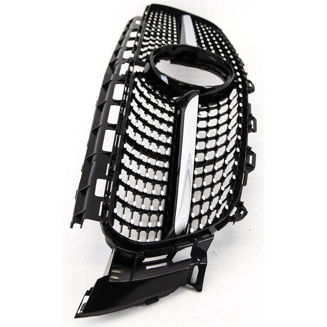Fits Mercedes E Class W213 S213 C238 A238 2016-2020 Front Bumper Grille Sport Gloss Black With Chrome Trim & Pins - image 5