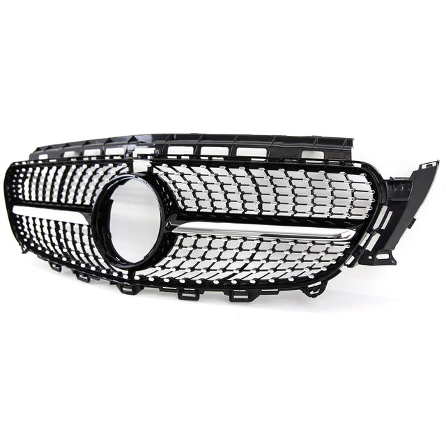 Fits Mercedes E Class W213 S213 C238 A238 2016-2020 Front Bumper Grille Sport Gloss Black With Chrome Trim & Pins - image 4