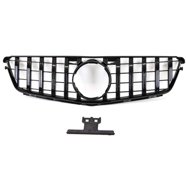 Fits Mercedes C Class W204 2007-2014 Front Bumper Grille Gloss Black Sport - image 2