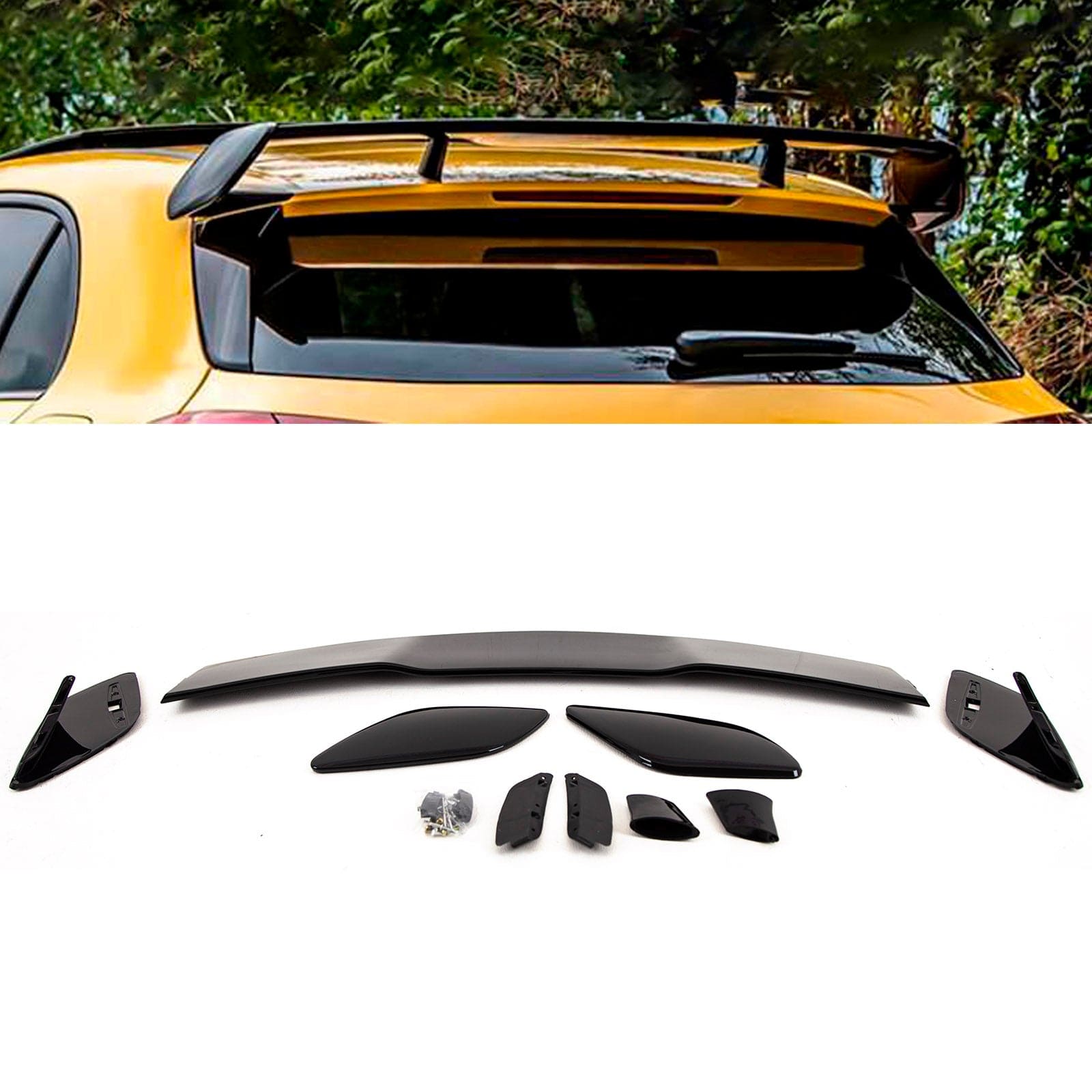 BZ5133 Mercedes A Class W177 2018- Rear Roof Boot Lip Spoiler AMG A35 A45 Style Gloss Black