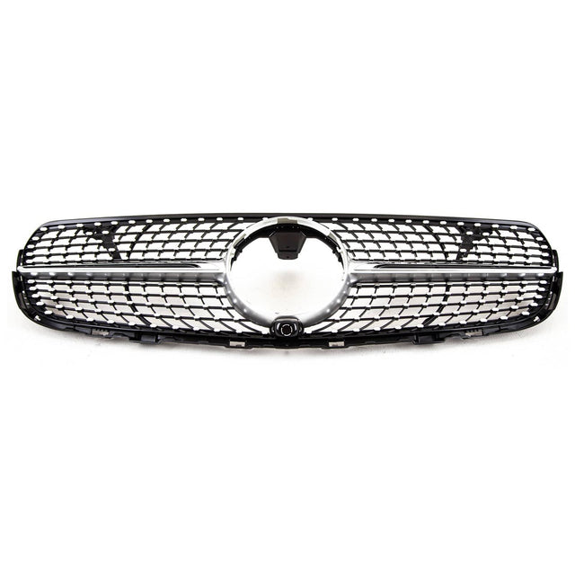 Fits Mercedes GLC Class X253 C253 2015-2019 Front Bumper Grille W/ Chrome Trim & Pins Gloss Black - image 6